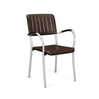 Musa Stacking Restaurant Side Chair in Black